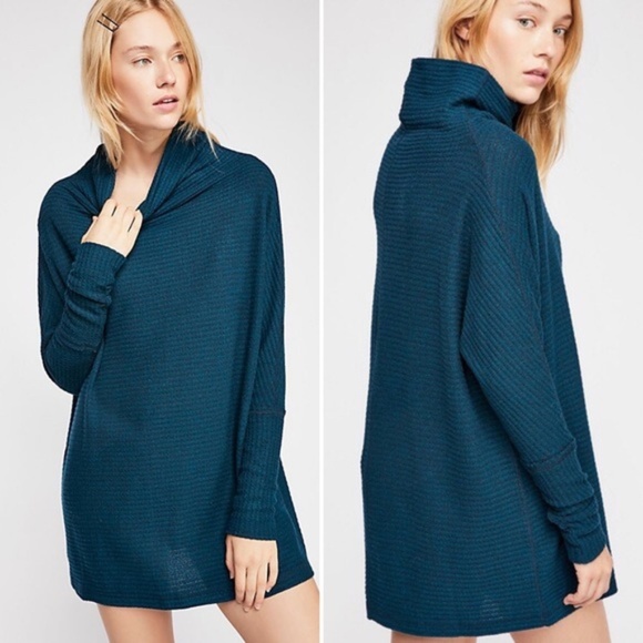 Free People Sweaters - NWT Free People Kitty Thermal Turtleneck Tunic Top